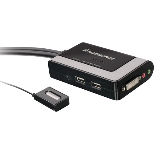 IOGEAR 2-Port DVI-D KVM Switch with Audio and Mic