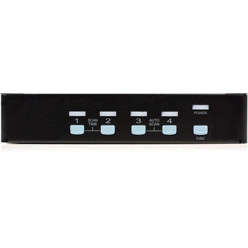 StarTech 4-Port High Resolution USB DVI Dual Link KVM Switch with Audio (Black)