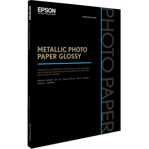 Epson Metallic Photo Paper Glossy (8.5 x 11", 25 Sheets)