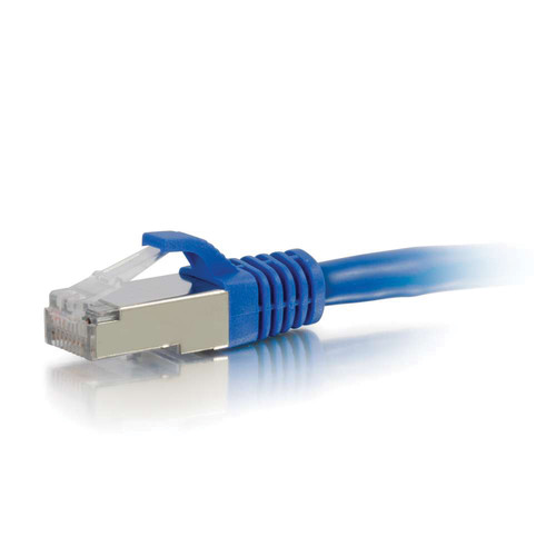 C2G 3' Cat6A Snagless Shielded (STP) Network Patch Cable (Blue)