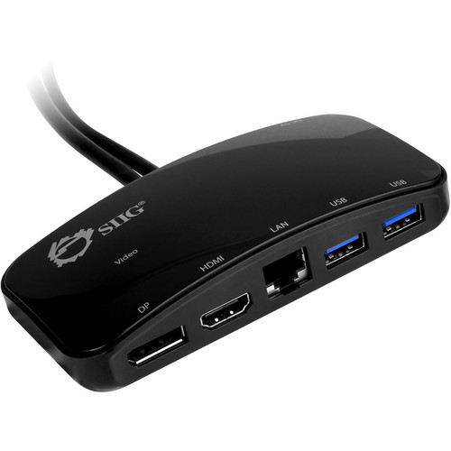 SIIG Mini DisplayPort Video Dock with USB 3.0 LAN Hub (Black)