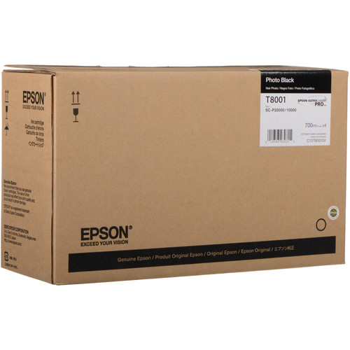 Epson T800100 UltraChrome PRO Photo Black Ink Cartridge (700mL, 4-Pack)