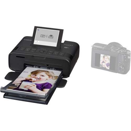 Canon SELPHY CP1300 Compact Photo Printer Battery Bundle (Black)