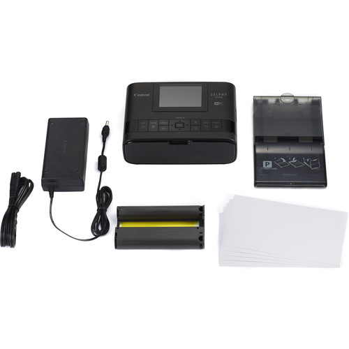 Canon SELPHY CP1300 Compact Photo Printer Battery Bundle (Black)