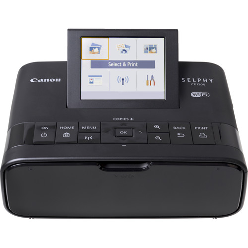 Canon SELPHY CP1300 Compact Photo Printer Battery Bundle (Black)