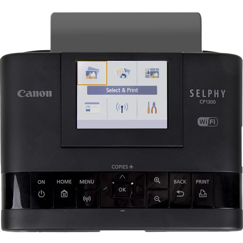 Canon SELPHY CP1300 Compact Photo Printer Battery Bundle (Black)