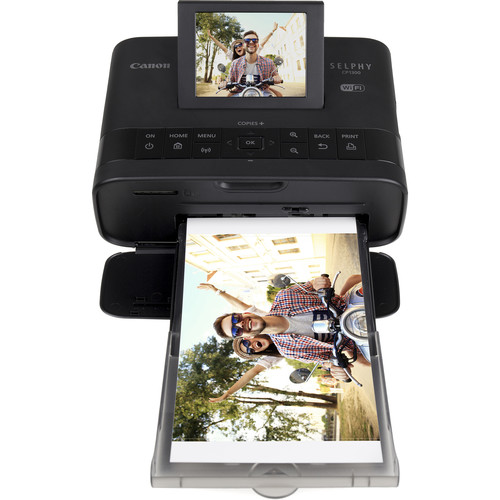 Canon SELPHY CP1300 Compact Photo Printer Battery Bundle (Black)