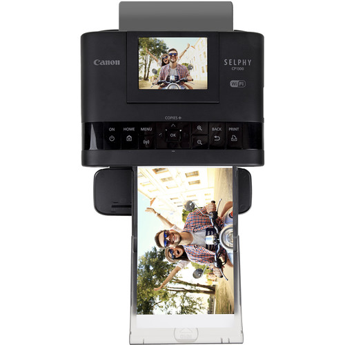 Canon SELPHY CP1300 Compact Photo Printer Battery Bundle (Black)
