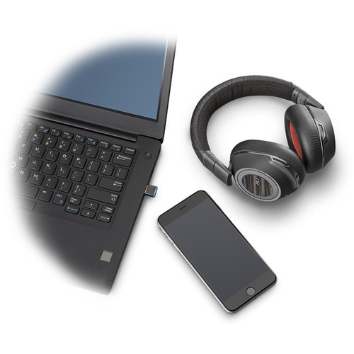 Plantronics Voyager 8200 UC Bluetooth Headset with USB Type-A Adapter (Black)