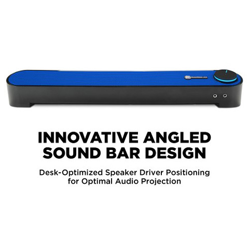 GOgroove SonaVERSE UBR USB-Powered Soundbar (Blue)