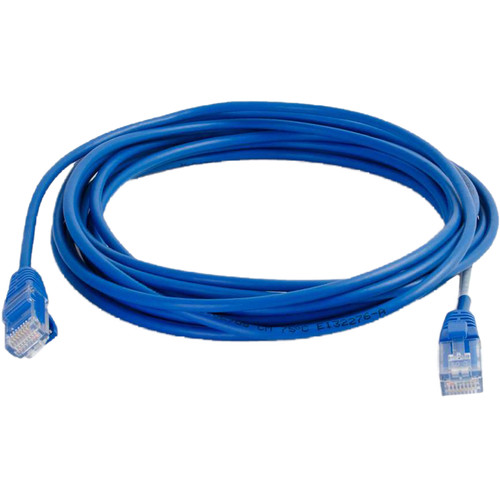 C2G RJ45 Male to RJ45 Male Cat 5e Slim Patch Cable (1', Blue)