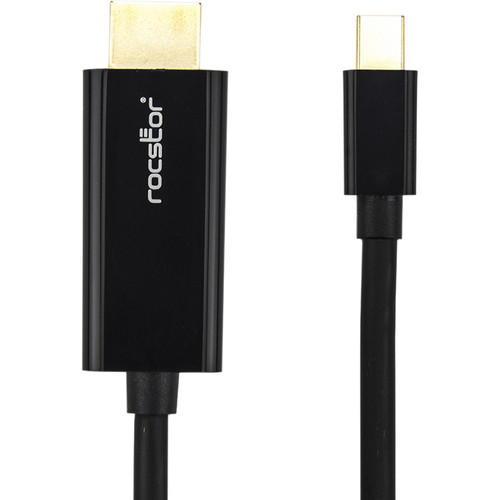 Rocstor Rocpro Mini DisplayPort Male to HDMI Male Cable (6', Black)