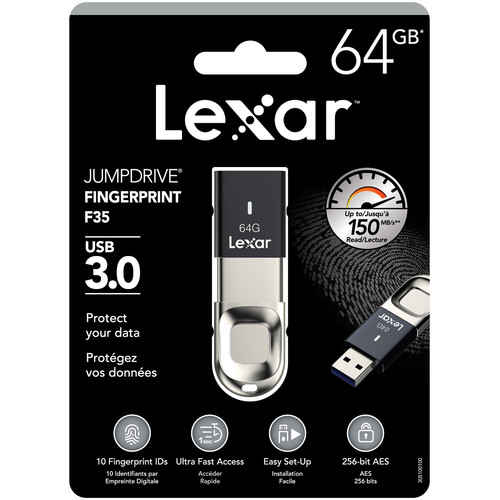 Lexar Jumpdrive Fingerprint F35 USB 3.0 (64GB)