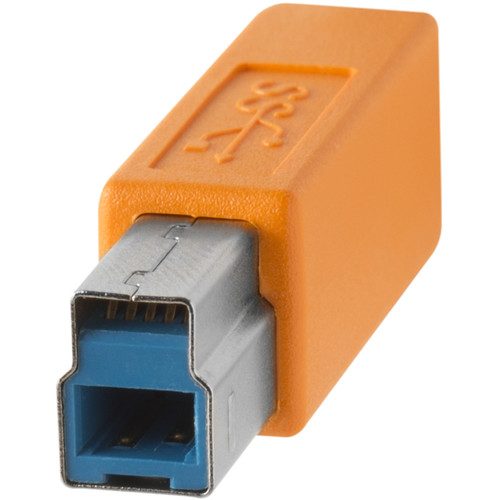 Tether Tools TetherPro SuperSpeed USB 3.0 Male A to Male B Cable (15', High-Visibility Orange)