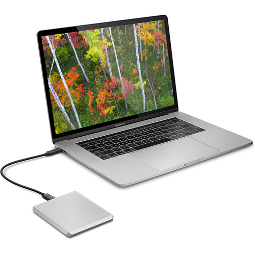 LaCie 2TB USB 3.1 Type-C Mobile Drive (Moon Silver)