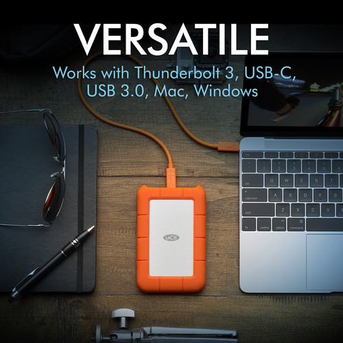 LaCie 2TB Rugged USB 3.1 Gen 1 Type-C External Hard Drive