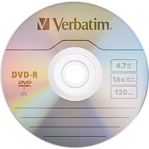 Verbatim DVD-R 4.7GB 16X Azo Surface with Slim Case (10 Pack)