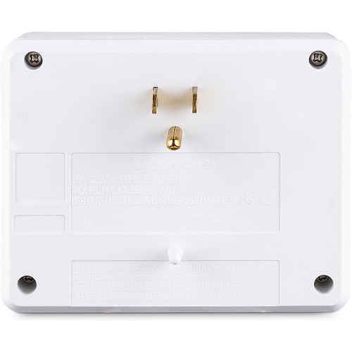 CyberPower P3WUN 3-Outlet Adapter with Backlit USB (Tamper-Resistant/Night Light)