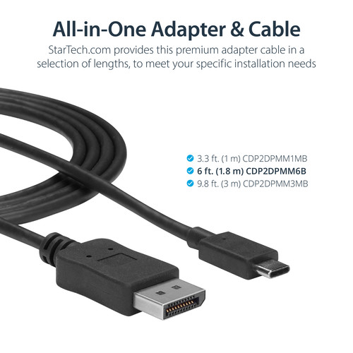 StarTech USB Type-C to DisplayPort Cable (6')