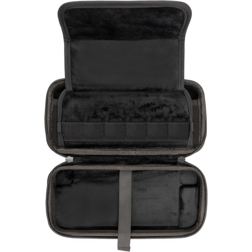 Spieltek Nintendo Switch Carrying Case with Stand (Black, Purple/Orange Accents)