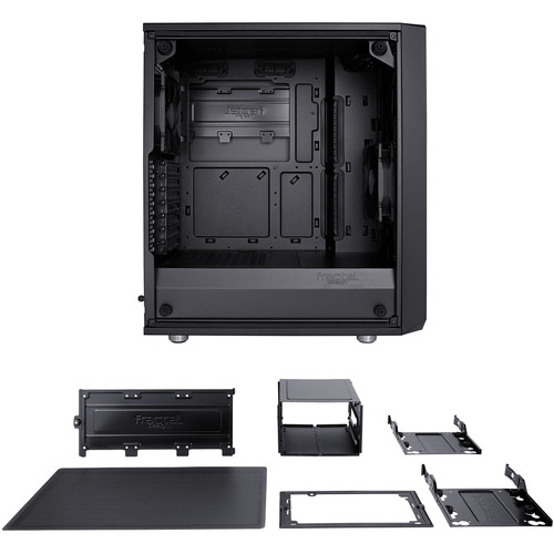 Fractal Design Meshify C Mid-Tower Case (Dark Tempered Glass, Black)