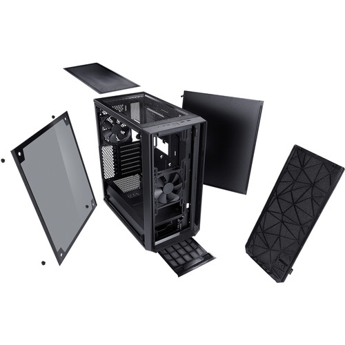 Fractal Design Meshify C Mid-Tower Case (Dark Tempered Glass, Black)