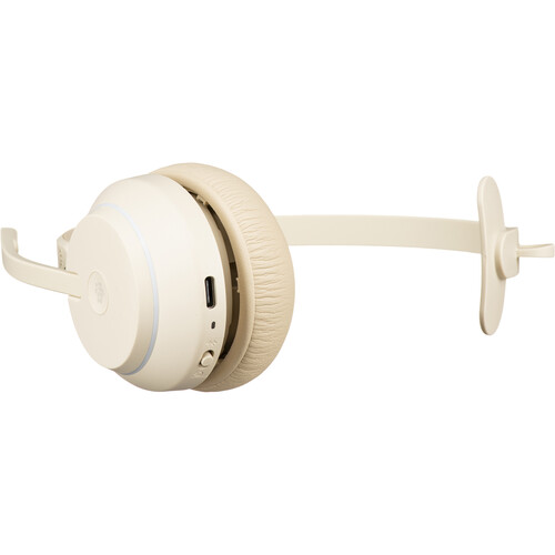 Jabra Evolve2 65 Mono Wireless On-Ear Headset (Microsoft Teams, USB Type-C, Beige)