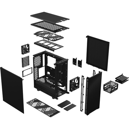 Fractal Design Define 7 Compact Mid-Tower Case (Solid Black Panels)