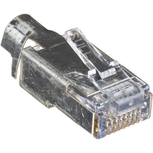 Platinum Tools Shielded EZ-RJ45 Connectors for CAT5e & CAT6 with External Ground (Clamshell Packaging, 10-Pieces)