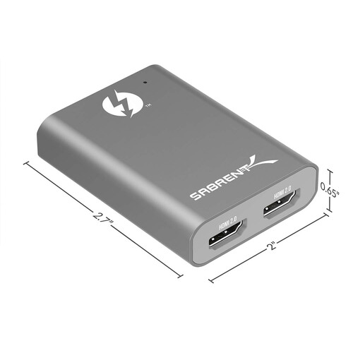 Sabrent Thunderbolt 3 to Dual HDMI 2.0 Display Adapter
