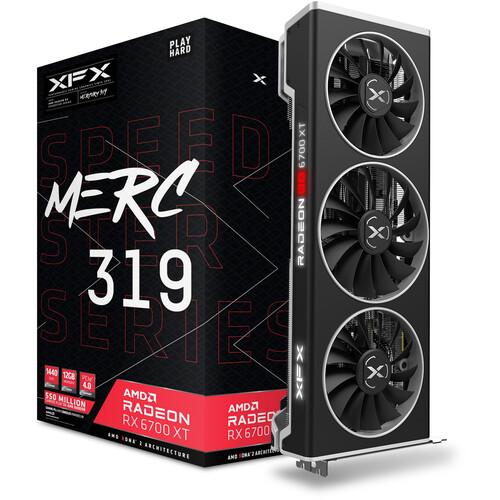 XFX Radeon RX 6700 XT SPEEDSTER MERC 319 BLACK Gaming Graphics Card