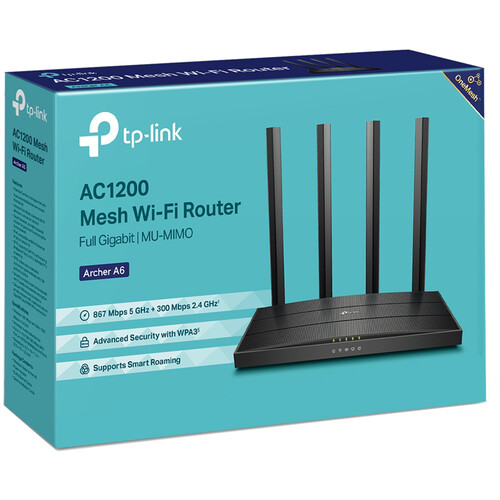 TP-Link Archer A6 V3 AC1200 Wireless Dual-Band Gigabit Router