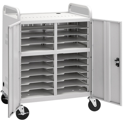 Da-Lite Laptop Storage Cart, Model CT-LS20 (Dove Gray Powder Coat)
