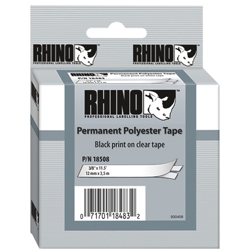 Dymo Clear Permanent Poly Labels (3/8")