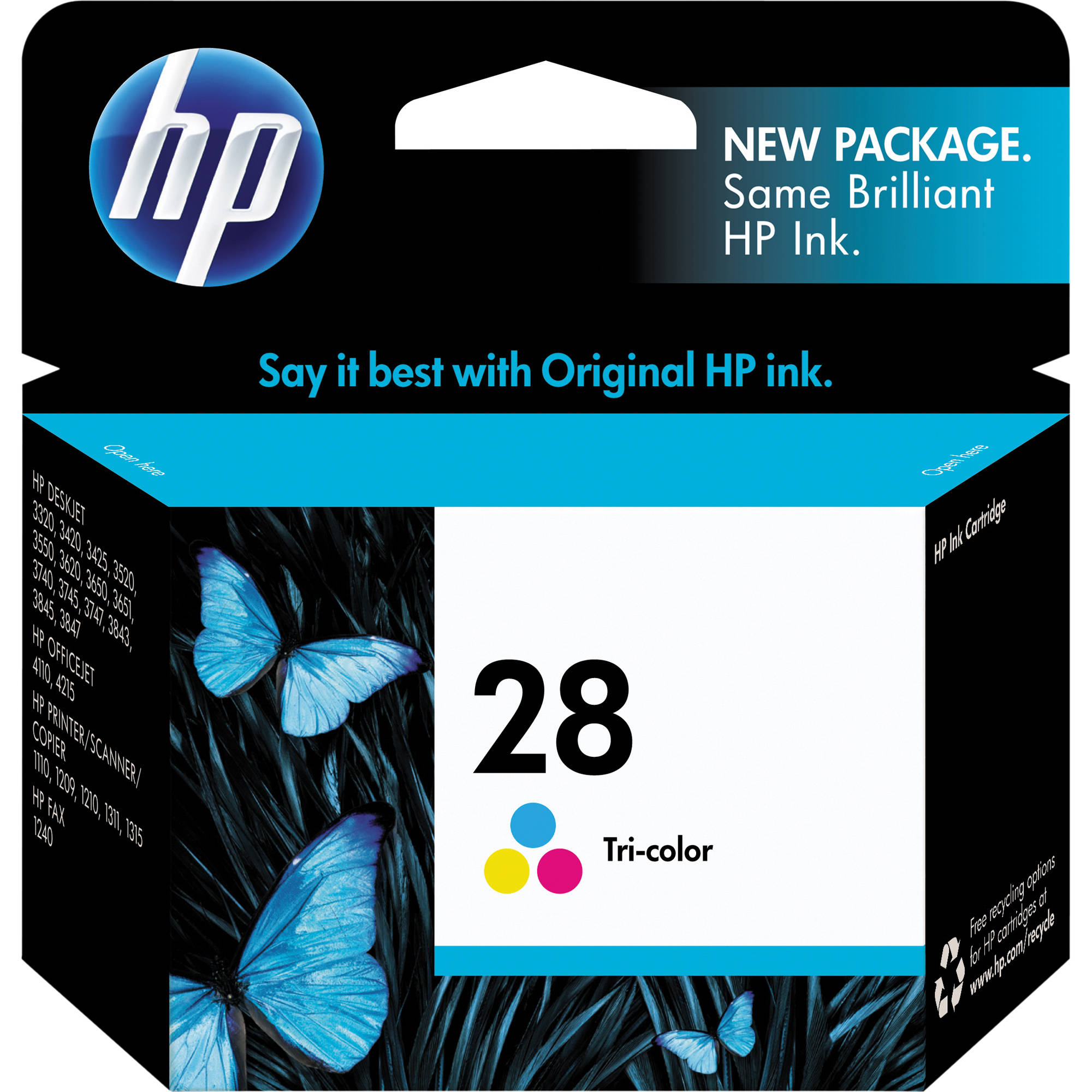 HP 28 Tri-Color Inkjet Print Cartridge