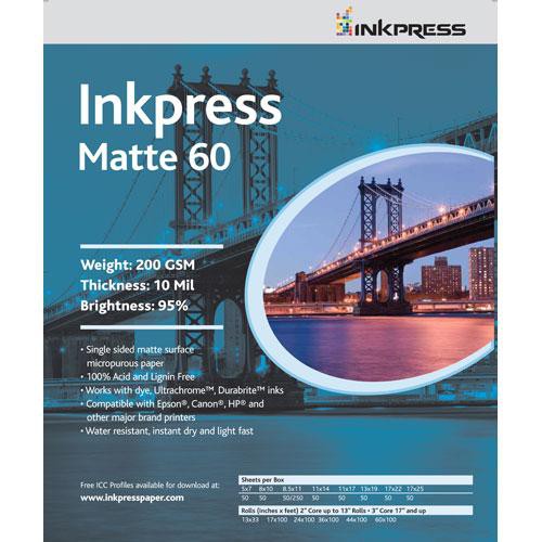 Inkpress Media Matte 60 Paper for Inkjet - 8.5x11" (Letter) - 250 Sheets