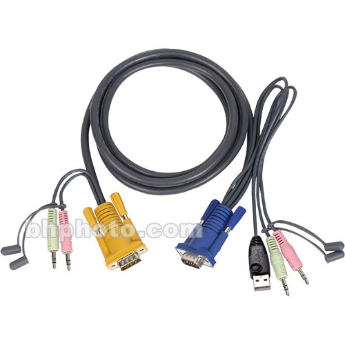 IOGEAR G2L5302U USB KVMP Cable- 6.0' (1.8 m) for /GCS1758/1732/1734 KVMP switch boxes