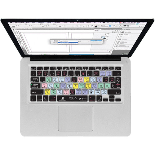 KB Covers InDesign Keyboard Cover for MacBook, MacBook Air & MacBook Pro (Unibody, Black Keys)