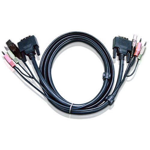 ATEN 2L-7D03UI USB DVI-I Single Link KVM Cable (10')