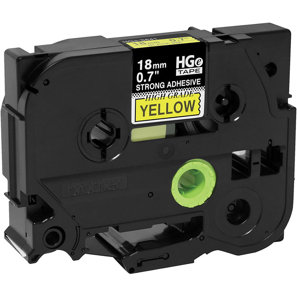 Brother Labeling Tape with Extrastrength Adhesive (3/4" x 26.2', Black on Yellow, 5-Pack)