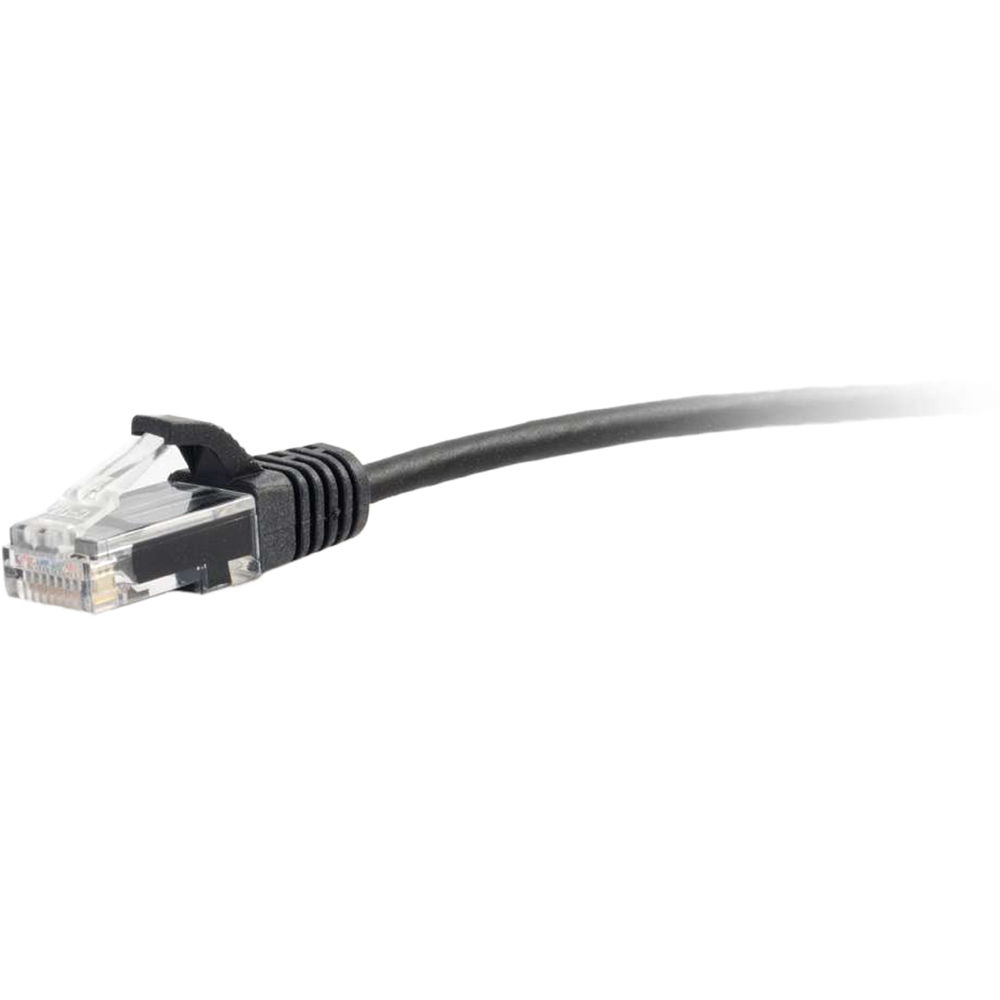 C2G RJ45 Male to RJ45 Male Slim Cat 6 Patch Cable (6', Black)