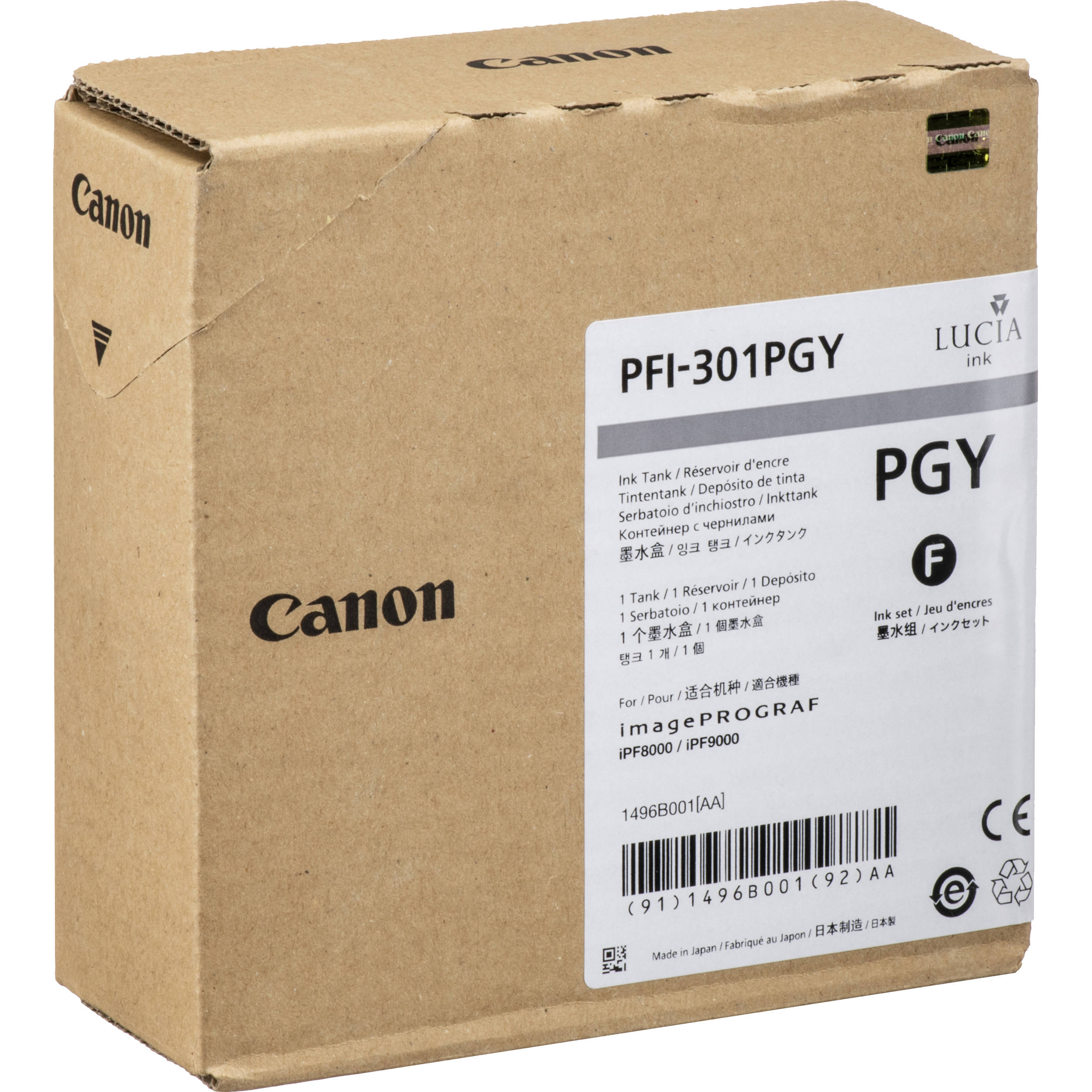 Canon PFI-301PGY Photo Gray Ink Tank (330mL)