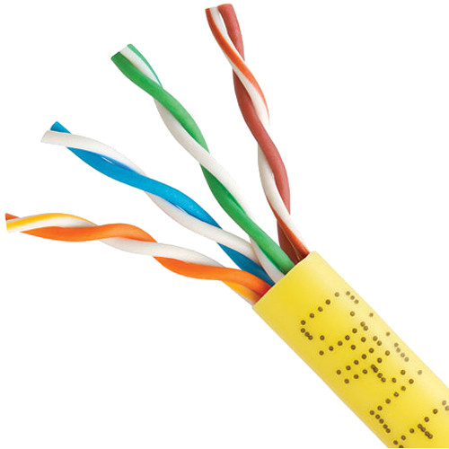 Cmple Cat 5e Bulk Ethernet LAN Network Cable (1000' / Yellow / Pull Box)
