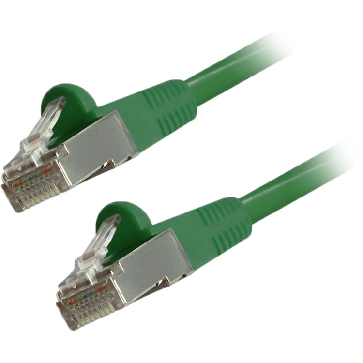 Comprehensive Cat 6 Snagless Shielded Ethernet Cable (75', Green)