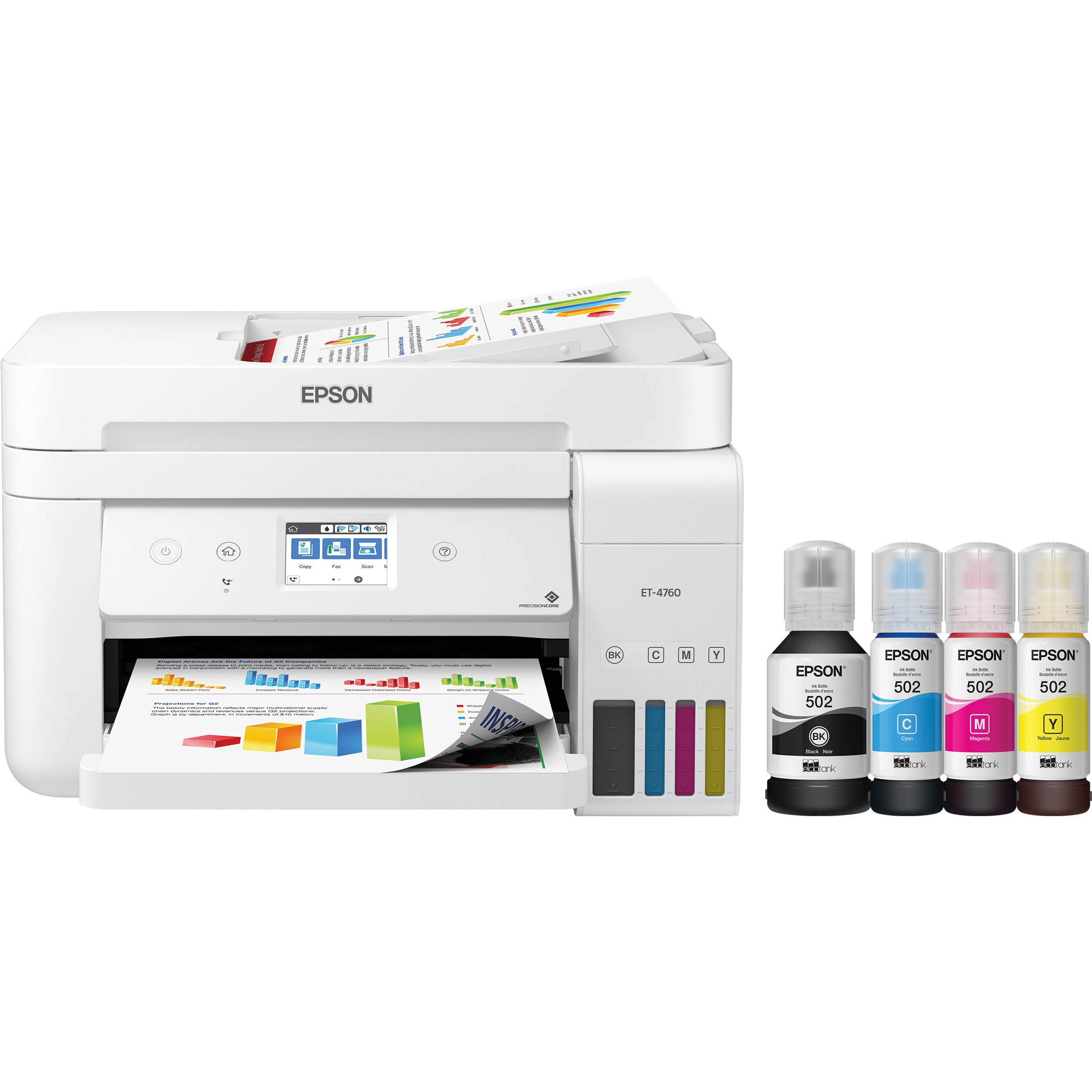 Epson EcoTank ET-4760 All-in-One Supertank Printer (White)