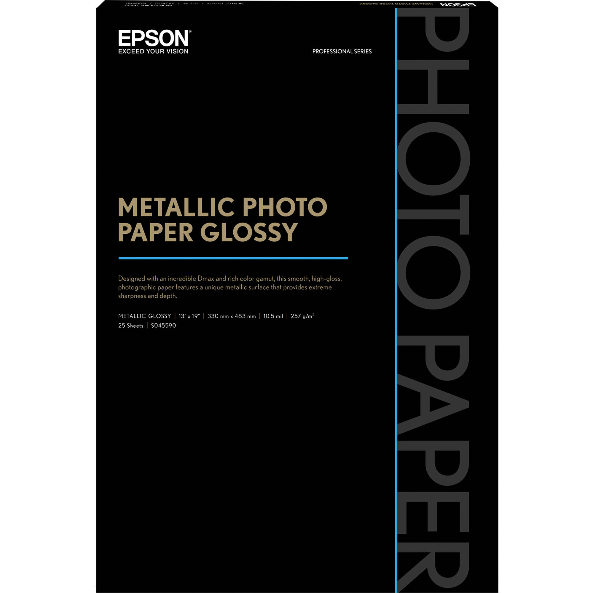 Epson Metallic Photo Paper Glossy (13 x 19", 25 Sheets)