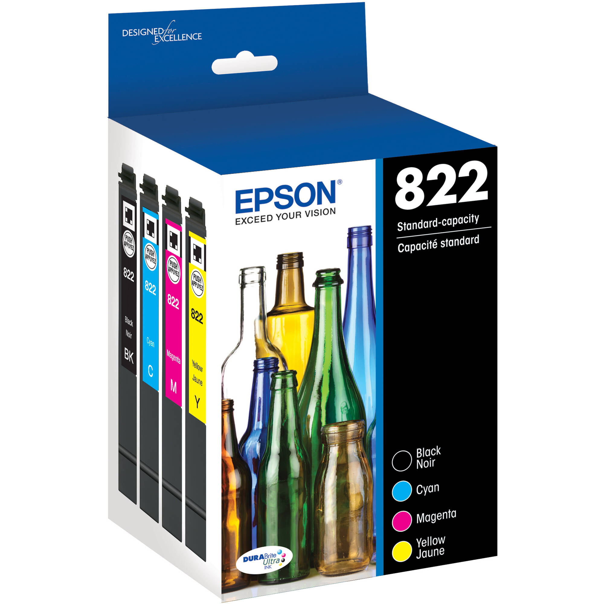 Epson T822 Standard Capacity Black and Color Combo Pack