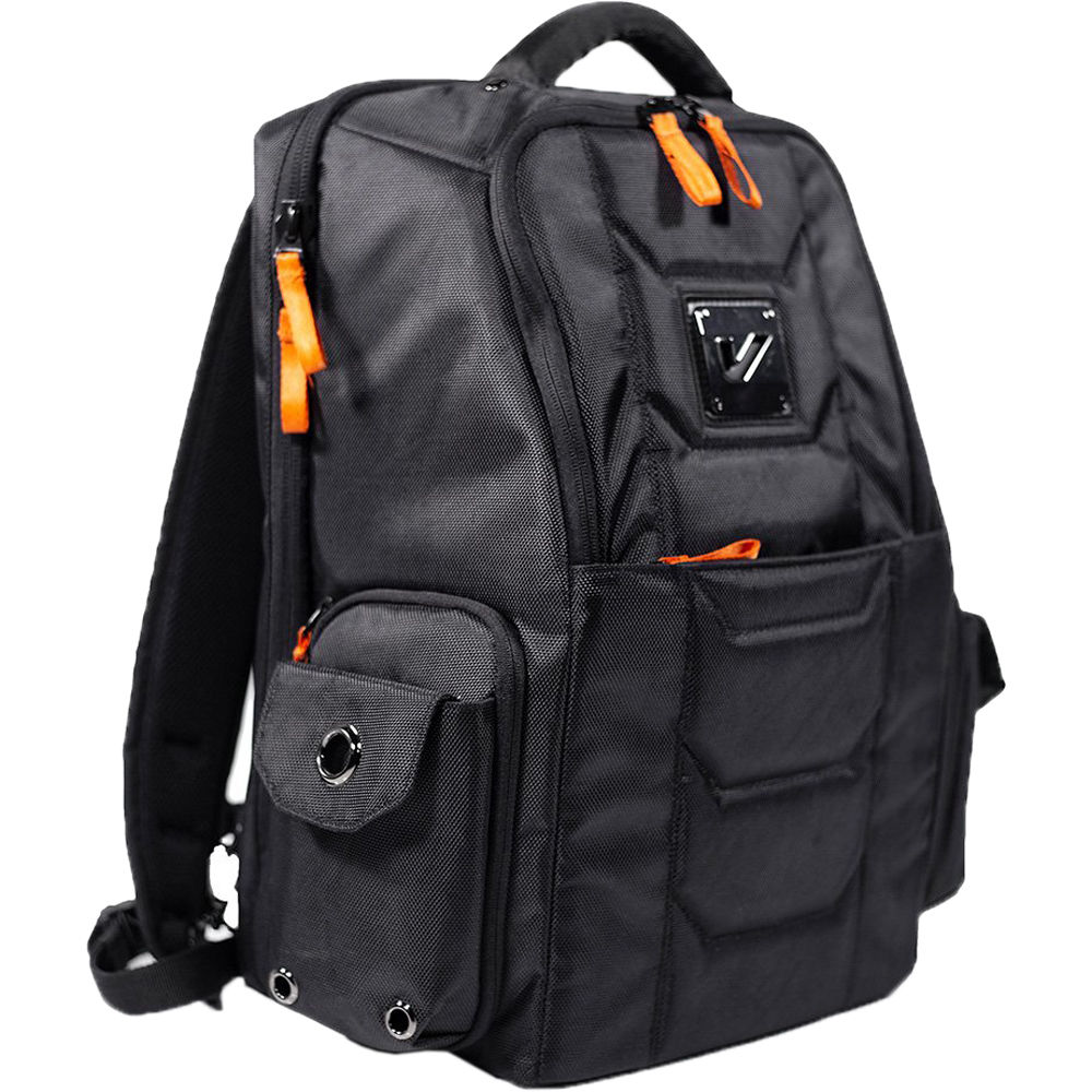 Gruv Gear Club Bag Flight-Smart Tech Backpack (Elite, Black/Orange)