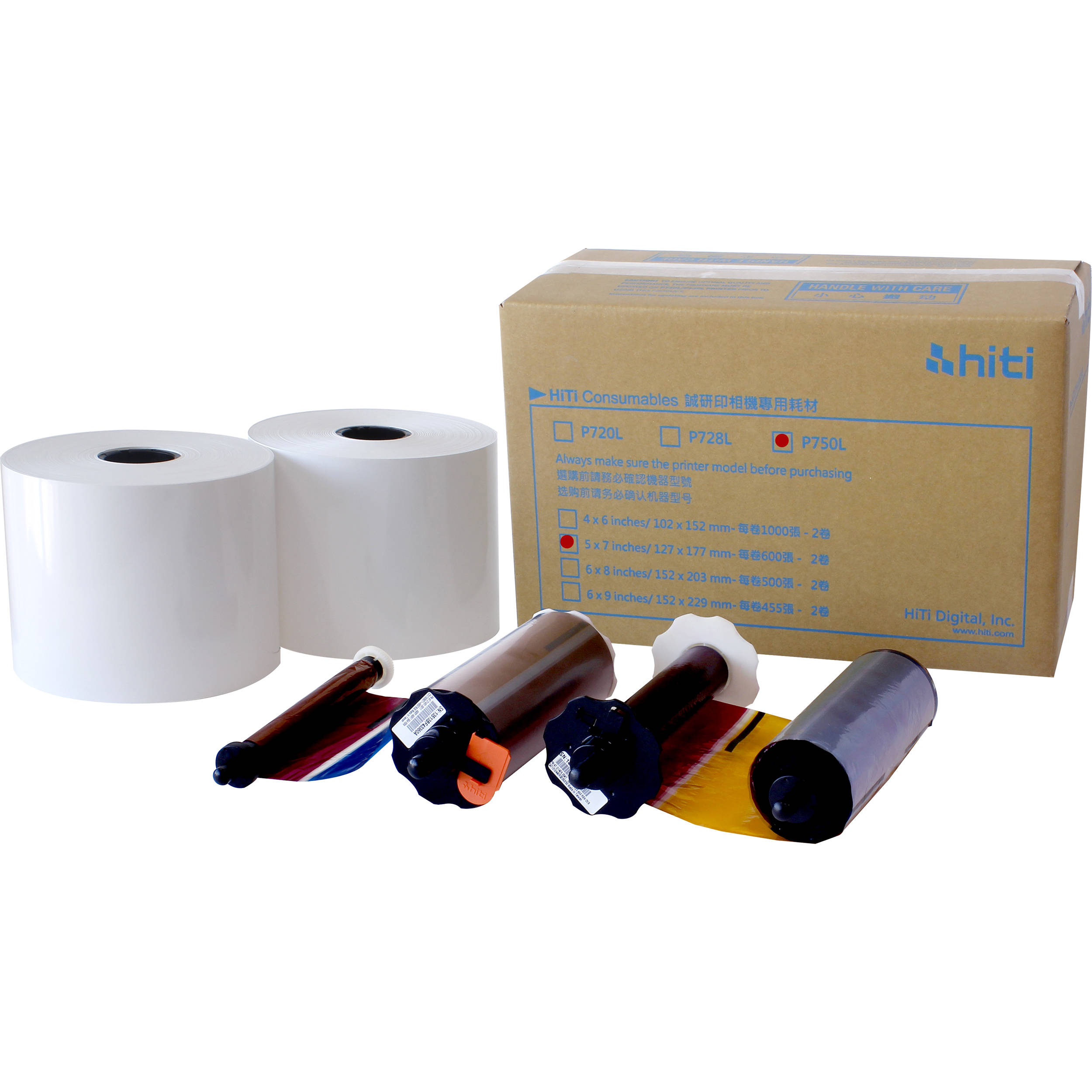 HiTi P750L 5 x 7" Print Kit (1200 Prints)