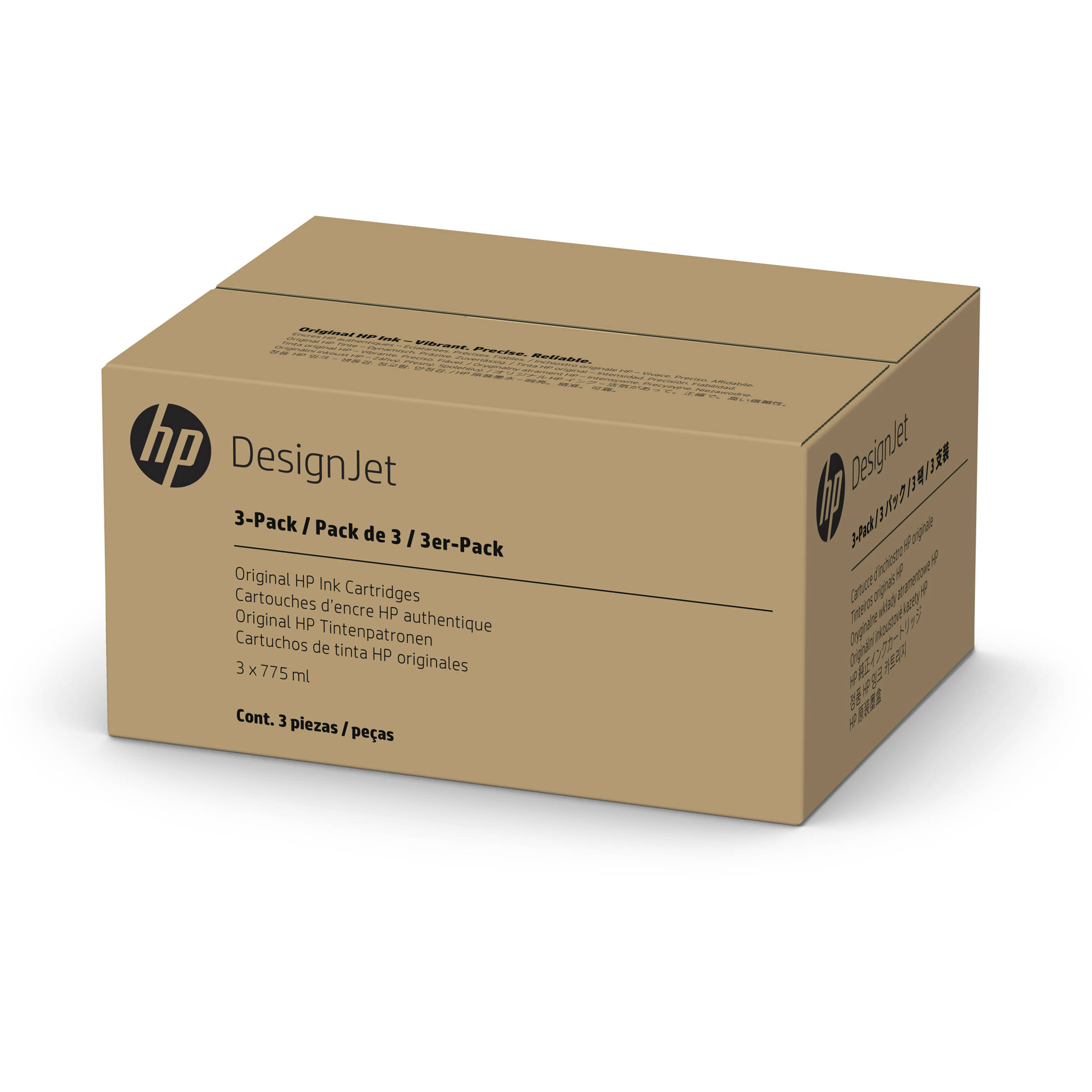 HP 774 Chromatic Red DesignJet Ink Cartridge (775mL, 3-Pack)